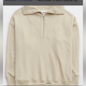 Aerie Down-to-earth Quarter Zip Sweatshirt